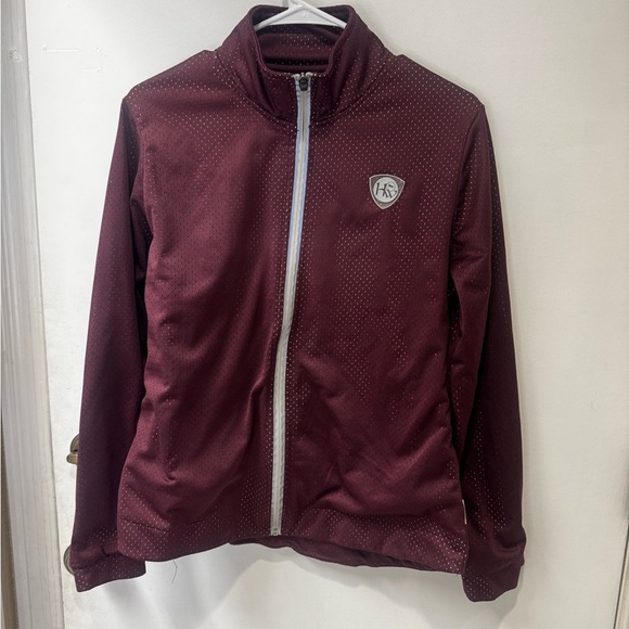 Horseware Sweaters - Horseware of Ireland Burgundy full zip sweater Jacket pocket on back size XL 🐎🐴